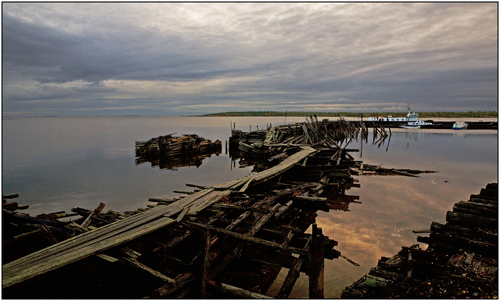 фото "Раннее утро в порту Кеми" метки: пейзаж, вода, закат