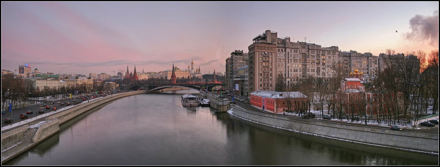 фото "Московская панорама. Двигайте фото для полного просмотра" метки: город, пейзаж, зима