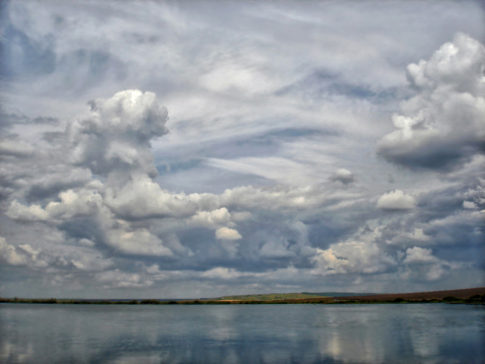 photo ".. thunderstorm going .." tags: landscape, clouds