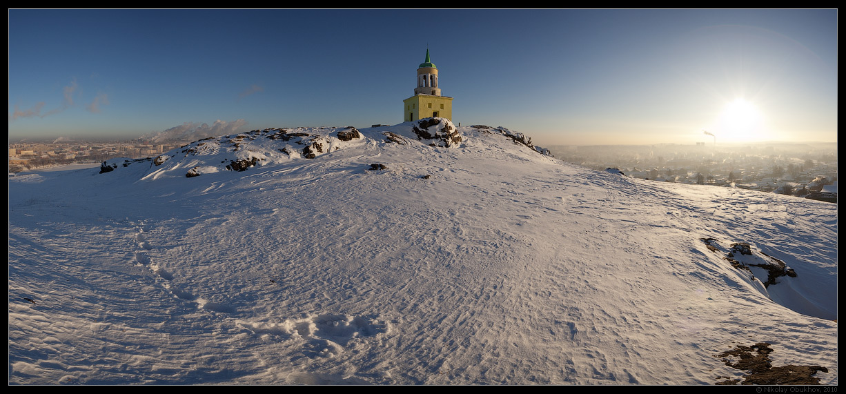 photo "Pano / 0205_0114-0119" tags: panoramic, landscape, sun, winter