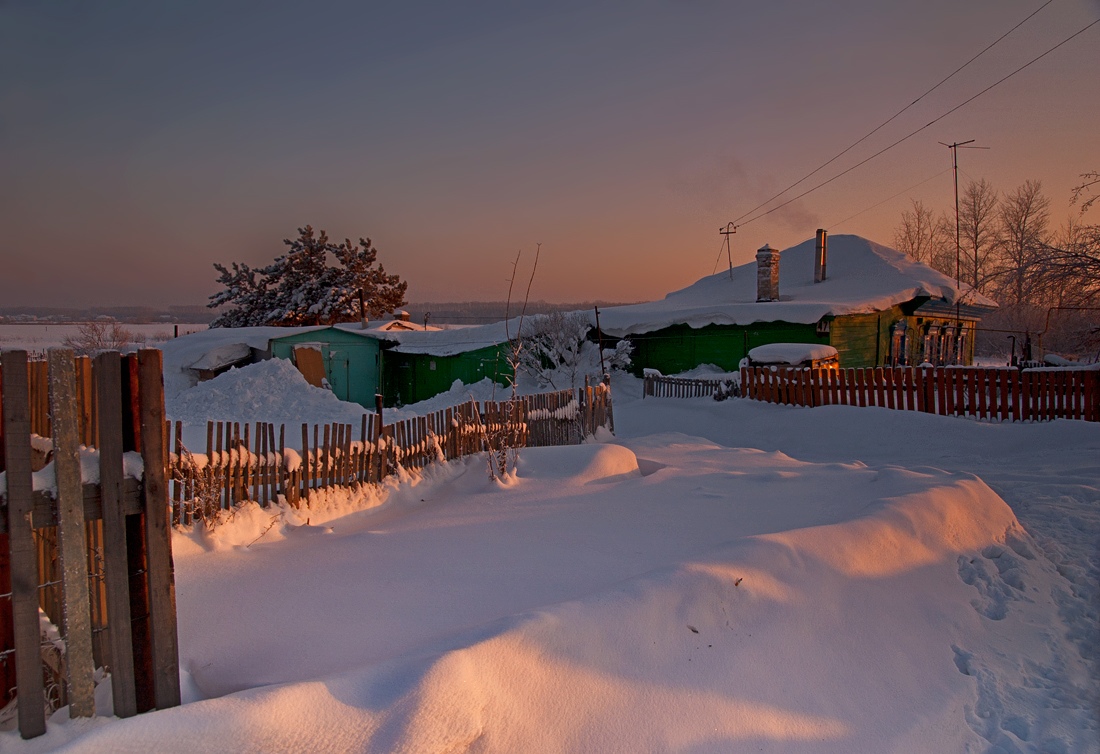 photo "***" tags: landscape, sunset, winter