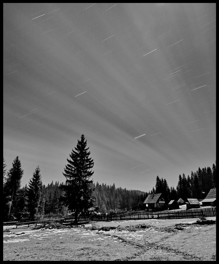 фото "Meteorite shower" метки: пейзаж, зима, ночь