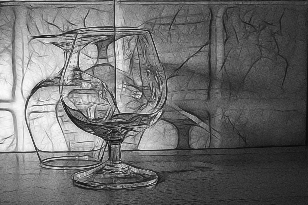 фото "Two glasses and their shadows" метки: натюрморт, черно-белые, 