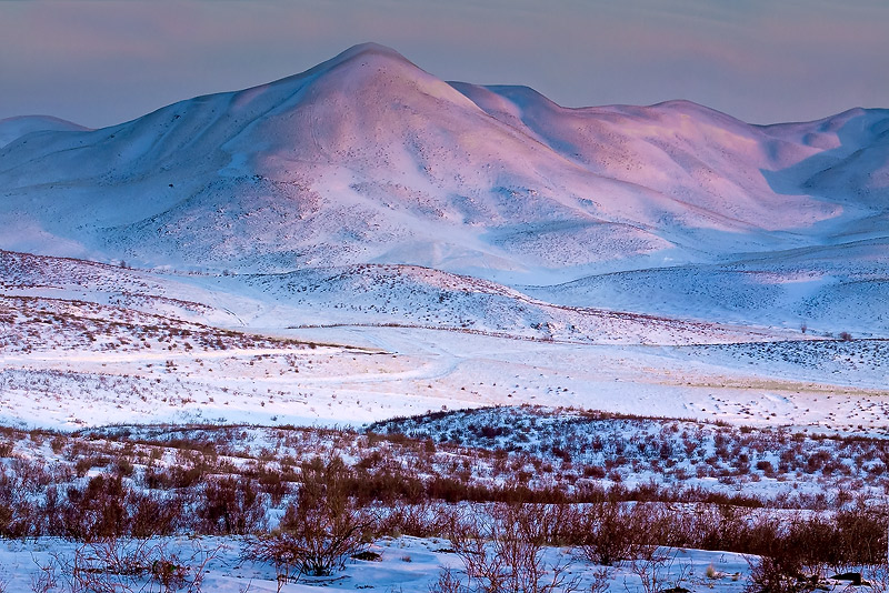 фото "Розовые горы" метки: пейзаж, закат, зима