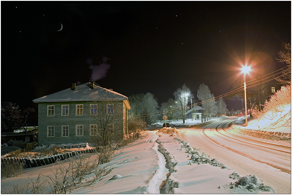 photo "Turn" tags: landscape, night, winter