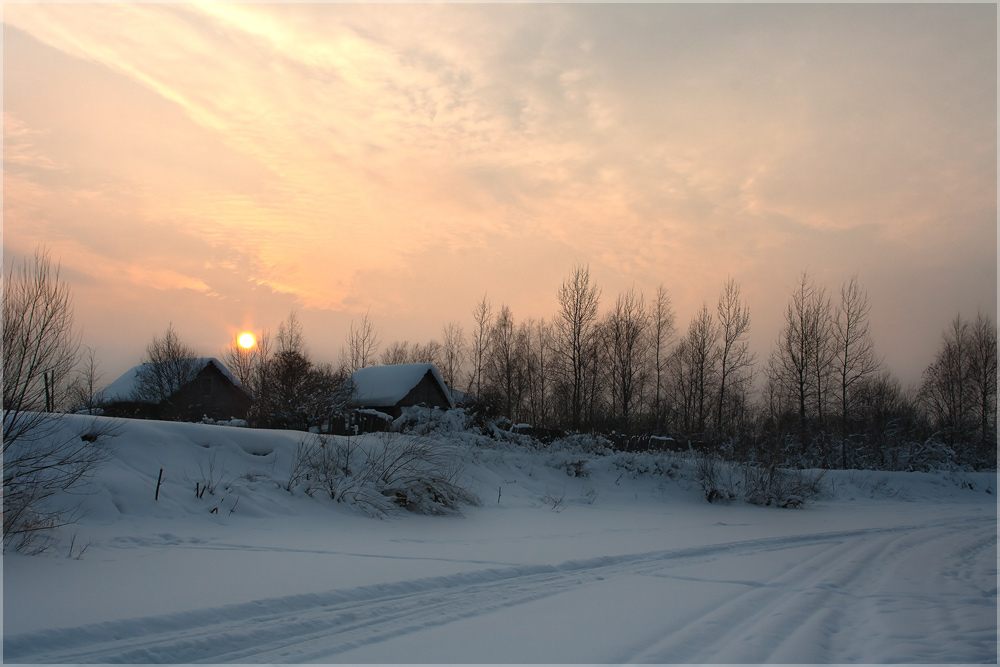 photo "***" tags: landscape, sunset, winter
