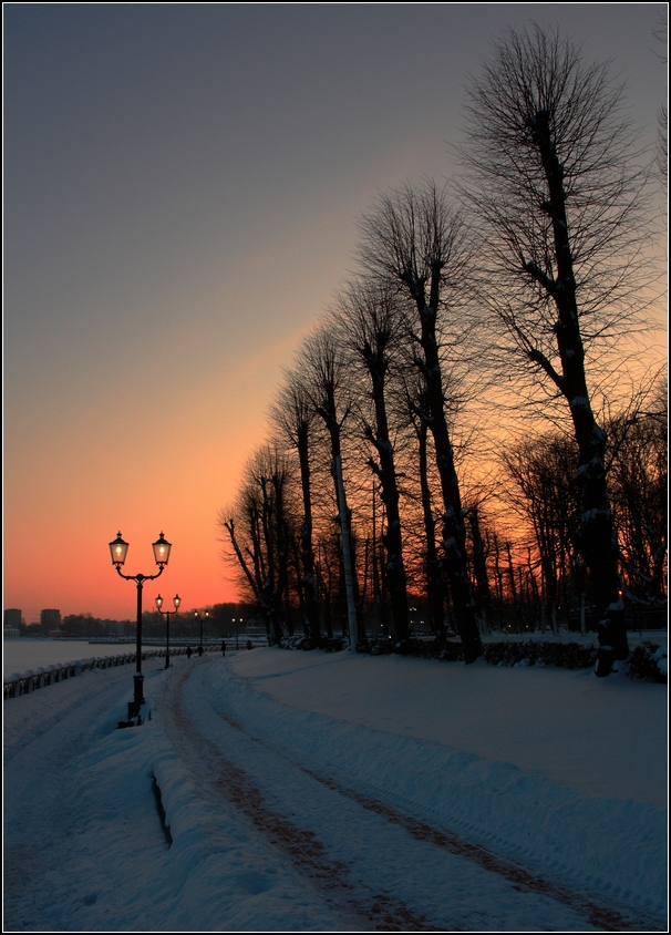 photo "***" tags: landscape, sunset, winter