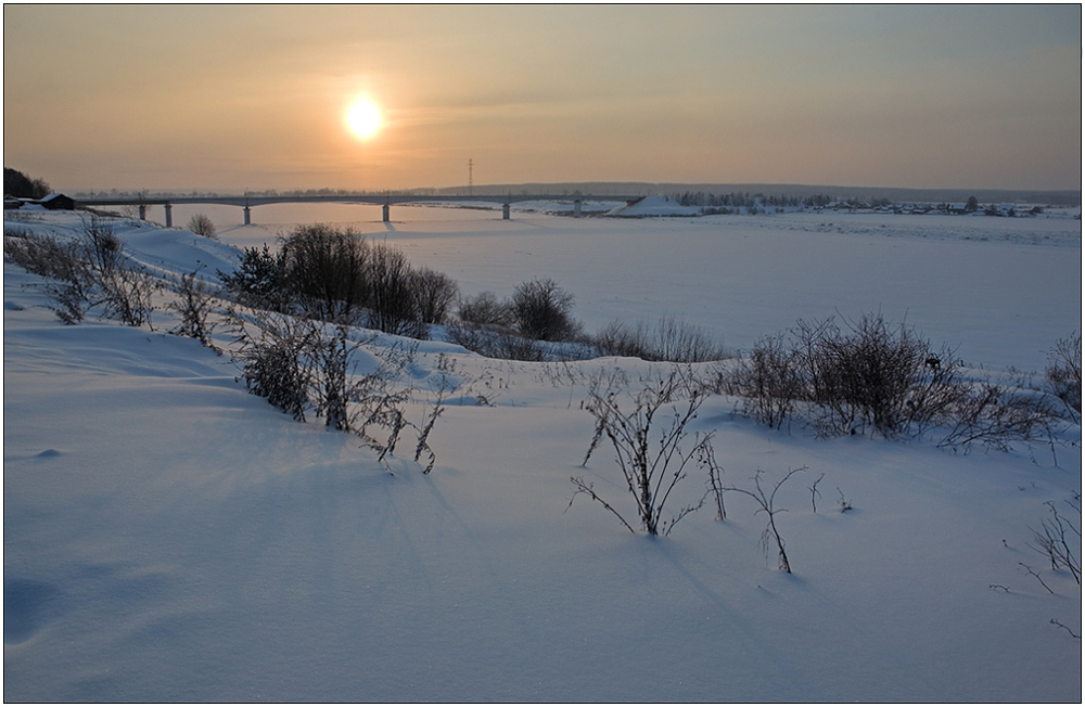 photo "Dawn above winter Sukhona" tags: landscape, sunset, winter