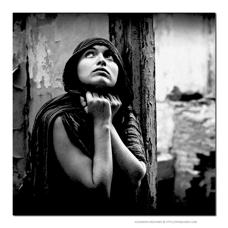 photo "Somewhere..." tags: portrait, black&white, 