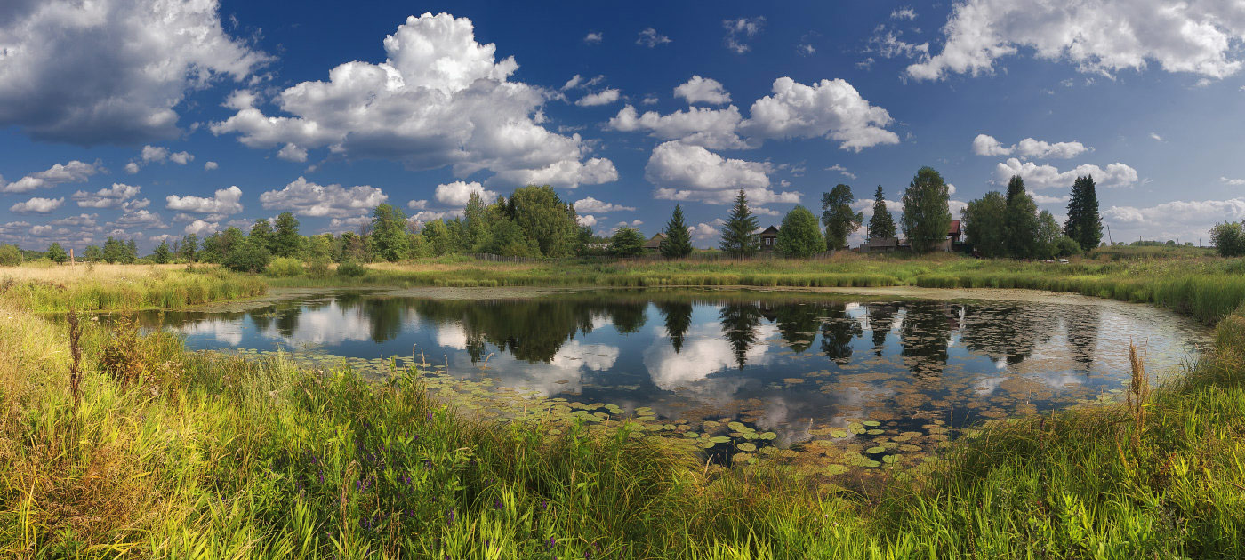 фото "Деревенское озеро" метки: пейзаж, панорама, лето