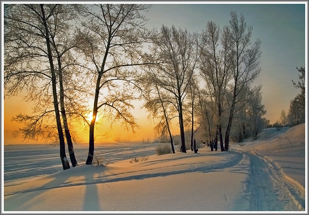 photo "***" tags: landscape, sunset, winter