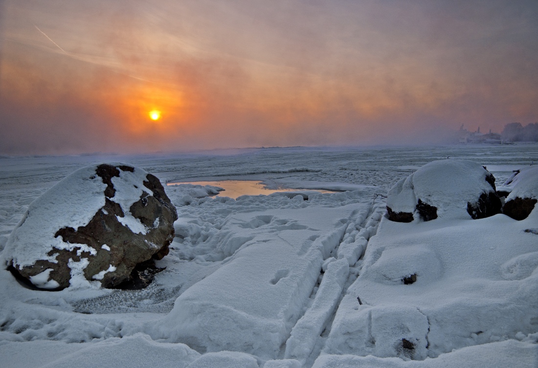 photo "***" tags: landscape, sunset, winter