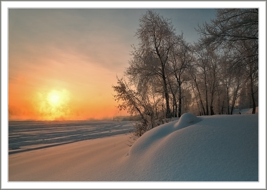 фото "***" метки: пейзаж, закат, зима