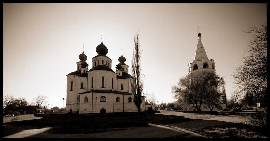 фото "Воскресенский собор II" метки: архитектура, черно-белые, пейзаж, 