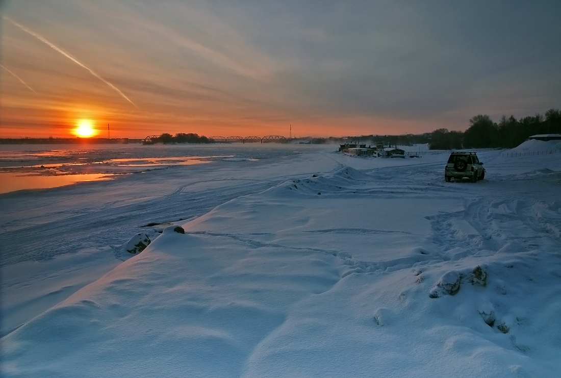 photo "***" tags: landscape, sunset, winter
