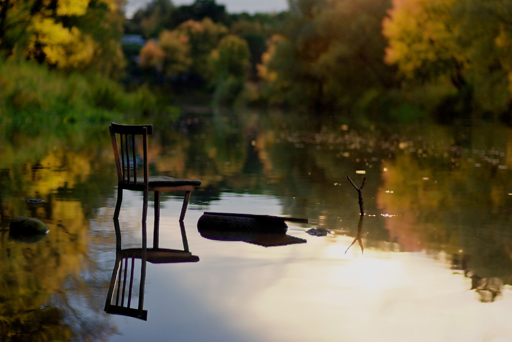 фото "Осеняя акварель" метки: пейзаж, вода, закат