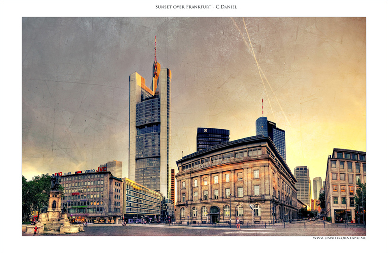 фото "Sunset over Frankfurt" метки: архитектура, путешествия, пейзаж, Европа
