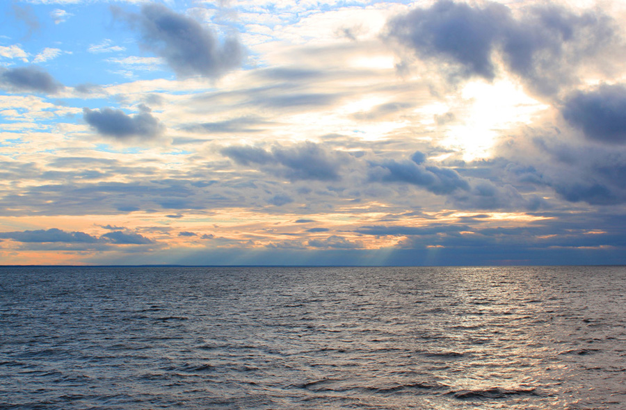 photo "White Lake. Sunset." tags: landscape, autumn, water