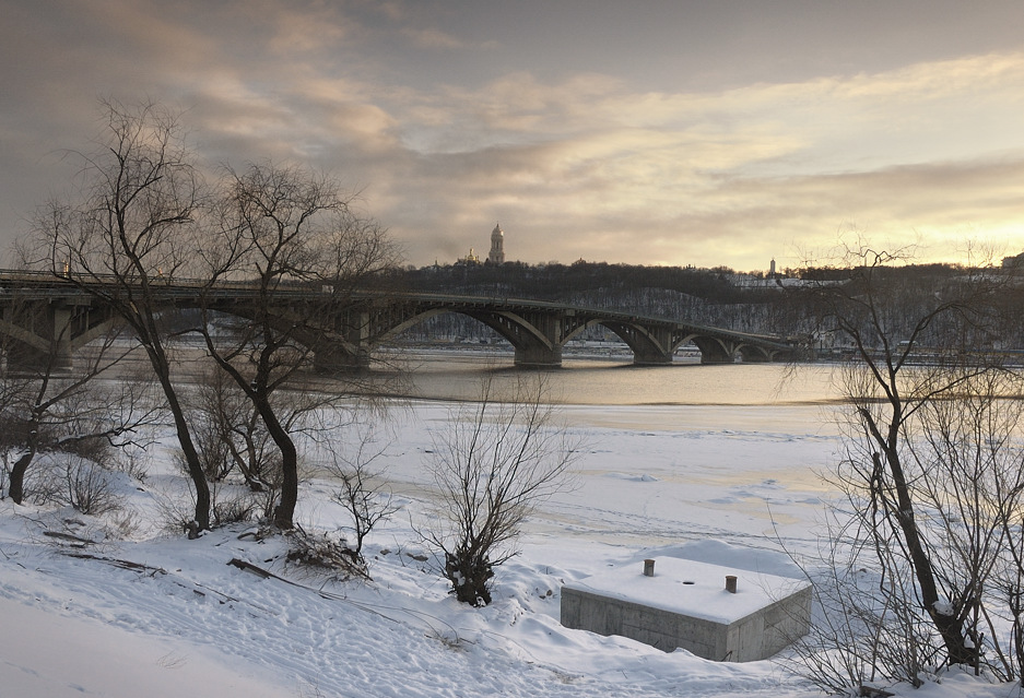 photo "Evening Kiev" tags: landscape, winter