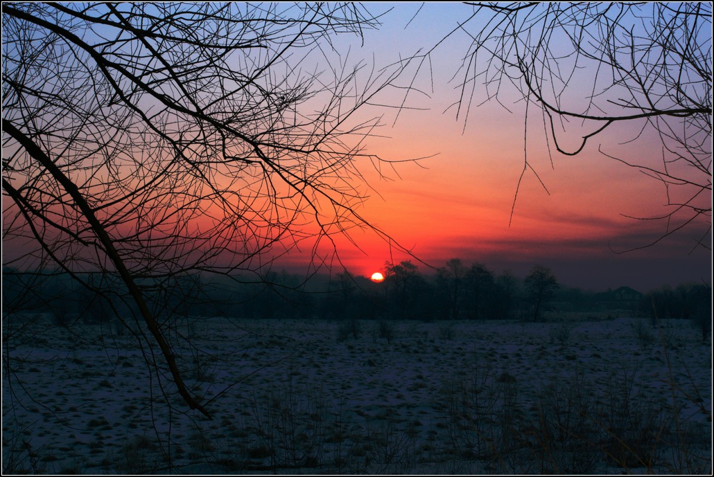 photo "***" tags: landscape, sunset, winter