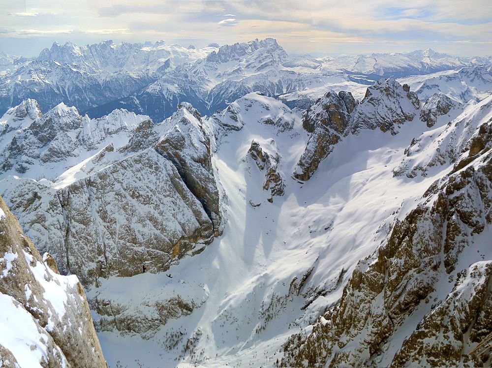 photo "Italian Alps. The view from Marmolada glacier" tags: landscape, travel, Europe, mountains, rocks, snow, winter