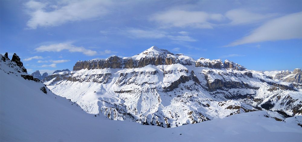 photo "Italian Alps. The Gruppo del Sella" tags: landscape, travel, Europe, mountains, snow, winter