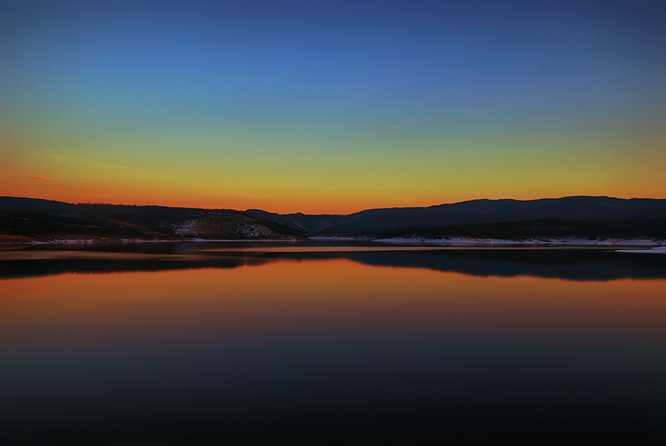 photo "The first minute after sunset..." tags: landscape, sunset, water