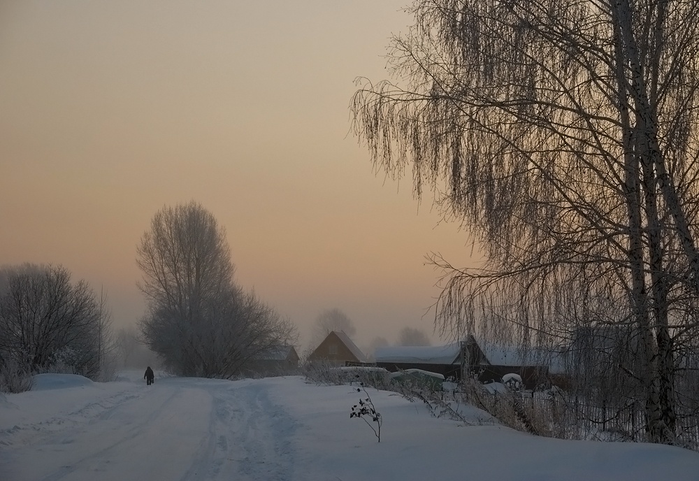 фото "***" метки: пейзаж, закат, зима