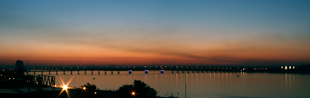 фото "Ночной Днепропетровск" метки: пейзаж, панорама, вода