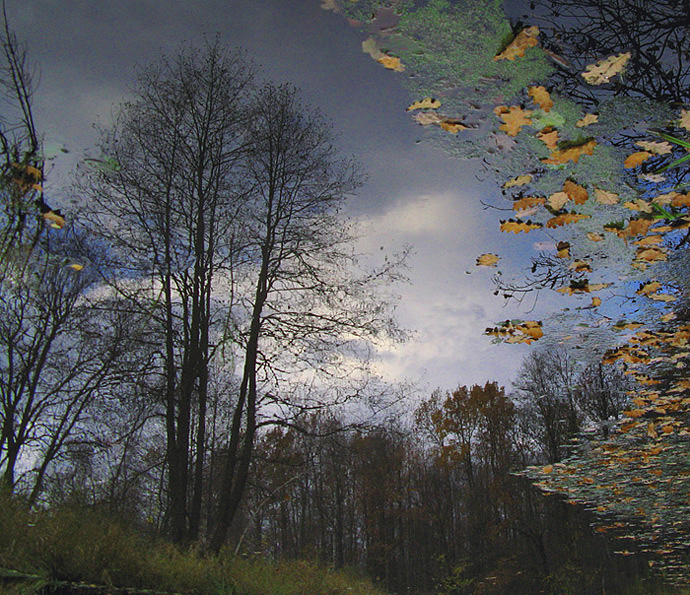 фото "Смотрится  в зеркале  поздняя осень..." метки: пейзаж, вода, осень