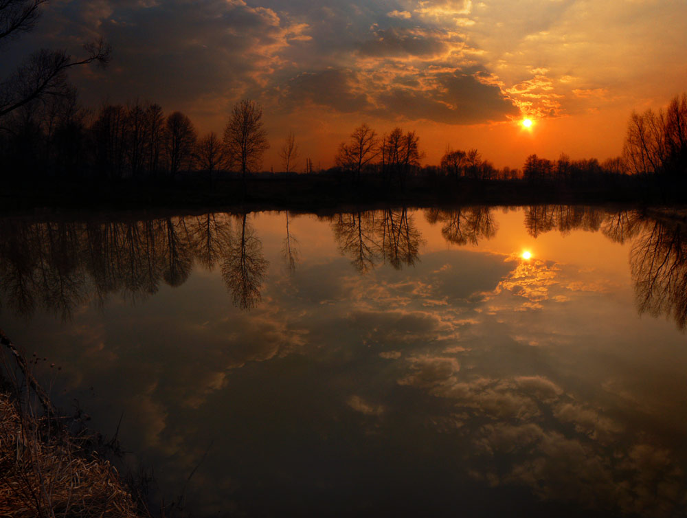 photo "* silence *" tags: landscape, clouds, water