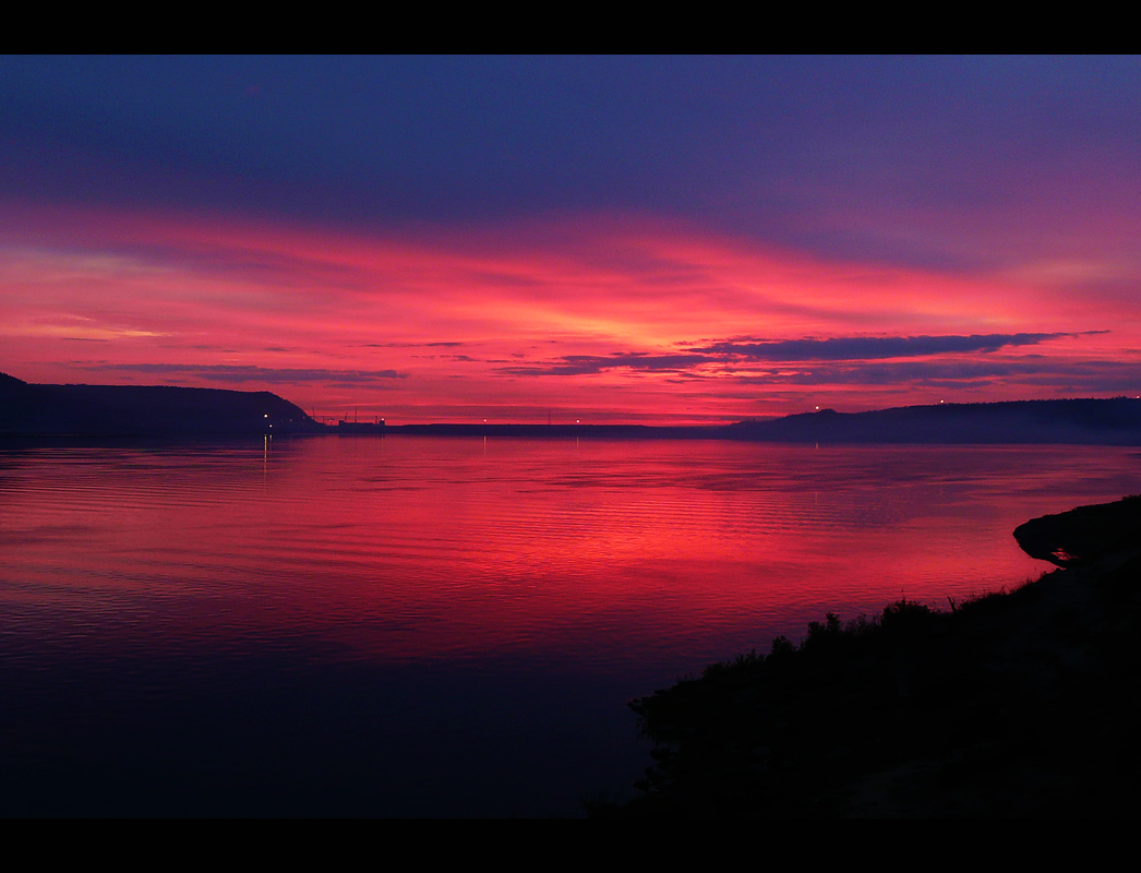 photo "rose-coloured sunset" tags: landscape, sunset, water