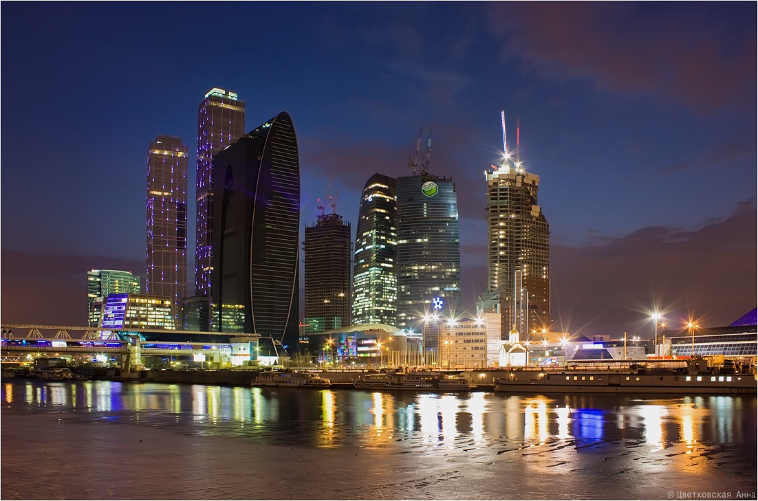 photo "***" tags: landscape, architecture, city, Moscow, building, night, skyscrapers