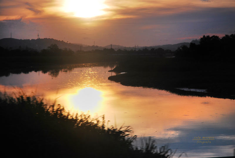 photo "Golden River" tags: landscape, sunset