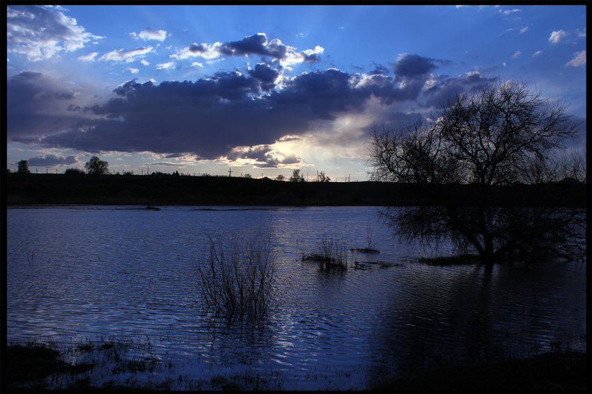 photo "Синий закат" tags: landscape, sunset