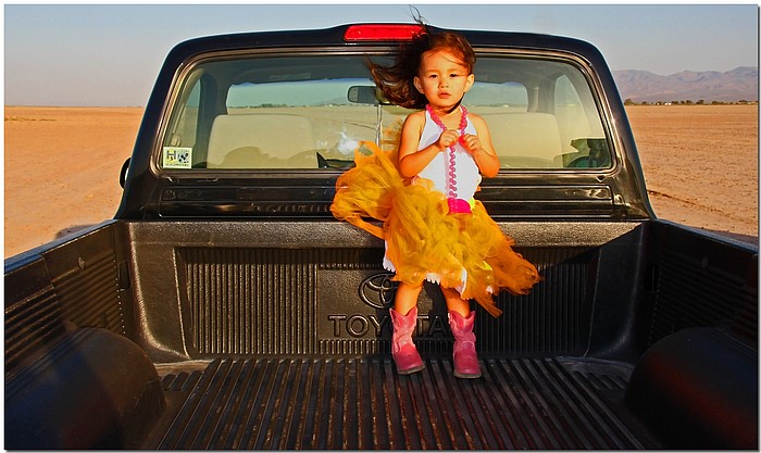 photo "M In Truck" tags: portrait, travel, North America, children