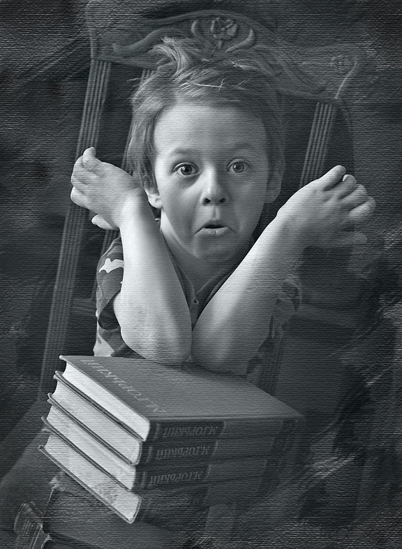 photo ":-(" tags: portrait, black&white, children