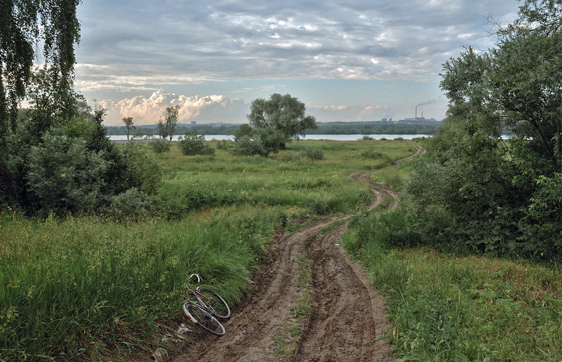 photo "Road to river" tags: landscape, clouds, summer