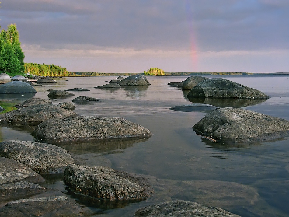 фото "Вечерняя с радугой" метки: пейзаж, вода, лето