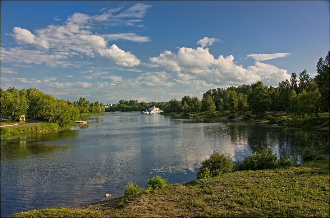 фото "***" метки: пейзаж, Ярославль, вода, лето, облака, река