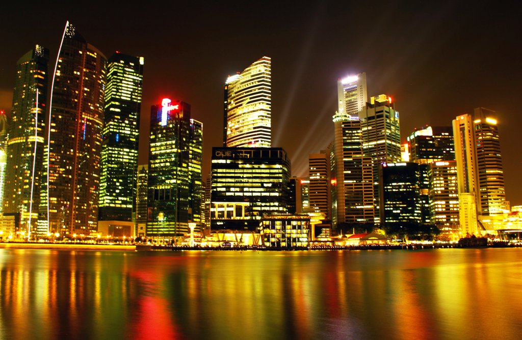 фото "Singapore by the Night" метки: путешествия, пейзаж, Азия, ночь