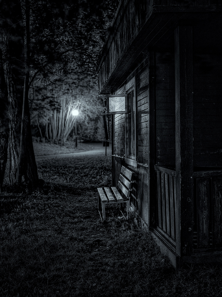 photo "***" tags: landscape, black&white, night