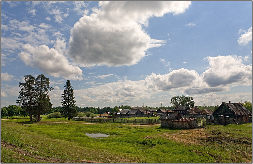 photo "Village" tags: landscape, clouds, summer
