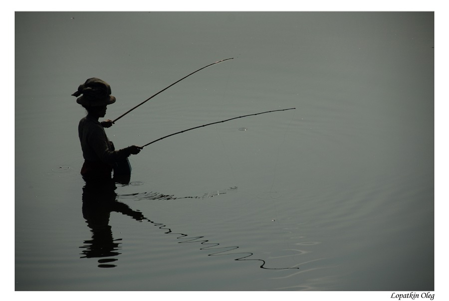 photo "Fishing in the two arms" tags: travel, genre, Asia