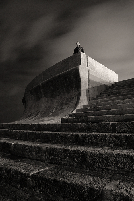 photo "***" tags: landscape, black&white, night