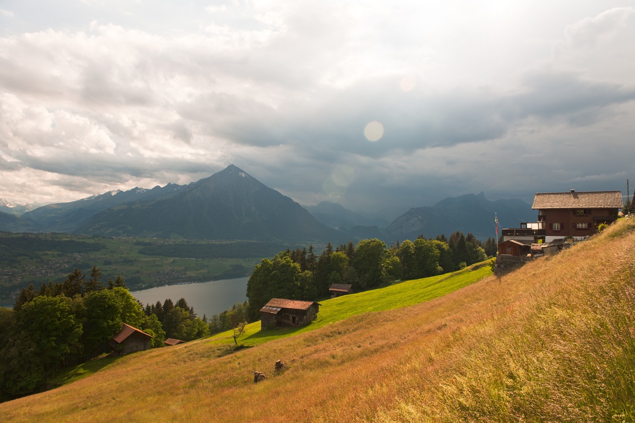 photo "une ferme" tags: landscape, mountains