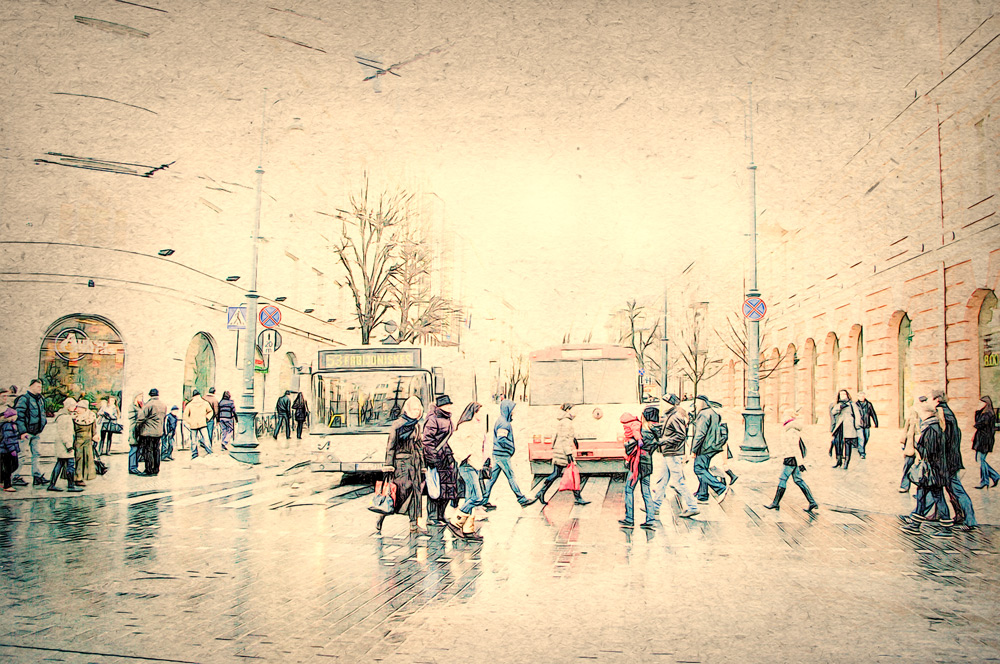 photo "***" tags: digital art, city, 