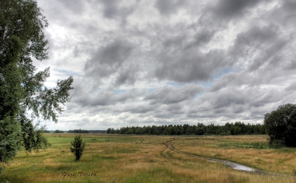 photo "Gloomy landscape with road" tags: landscape, summer
