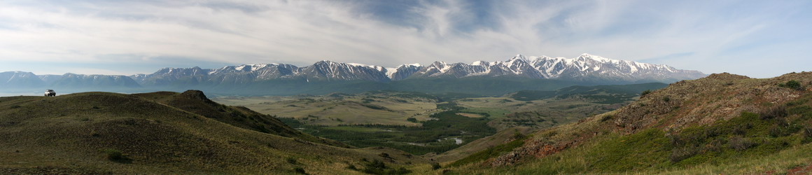 фото "Курайская степь - 1" метки: пейзаж, панорама, горы