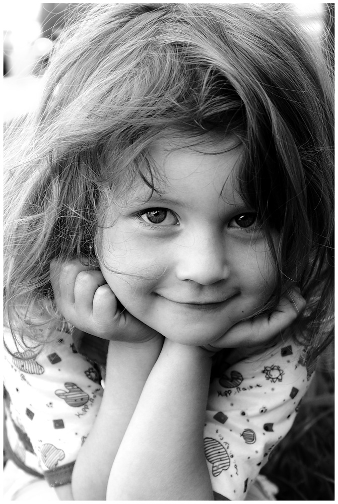 photo "" Nastya "" tags: portrait, black&white, children